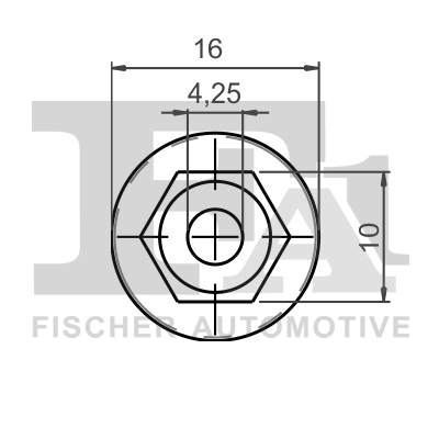 10-10005.25 FA1/FISCHER Зажим, молдинг / защитная накладка (фото 2)