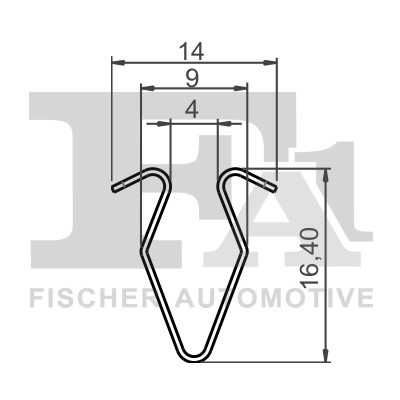 11-40125.25 FA1/FISCHER Пружинный зажим, внутренняя отделка салона (фото 1)