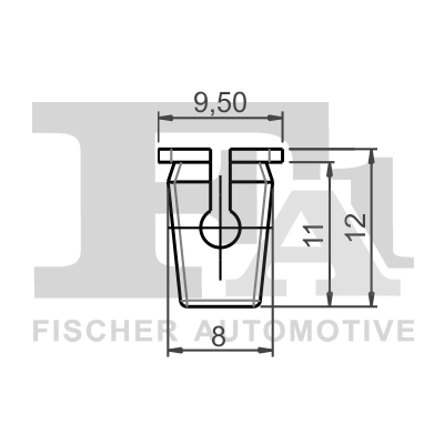 12-60003.25 FA1/FISCHER Зажим, молдинг / защитная накладка (фото 1)