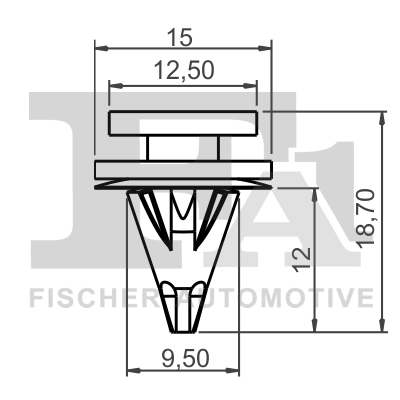 22-40007.25 FA1/FISCHER Зажим, молдинг / защитная накладка (фото 1)