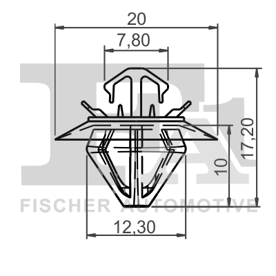 21-40038.10 FA1/FISCHER Зажим, молдинг / защитная накладка (фото 1)