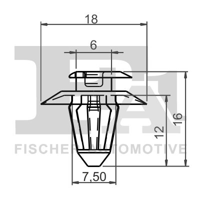 14-40004.25 FA1/FISCHER Зажим, молдинг / защитная накладка (фото 1)