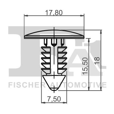 87-10001.10 FA1/FISCHER Зажим, молдинг / защитная накладка (фото 1)