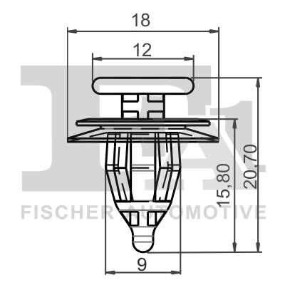 21-40017.10 FA1/FISCHER Зажим, молдинг / защитная накладка (фото 1)