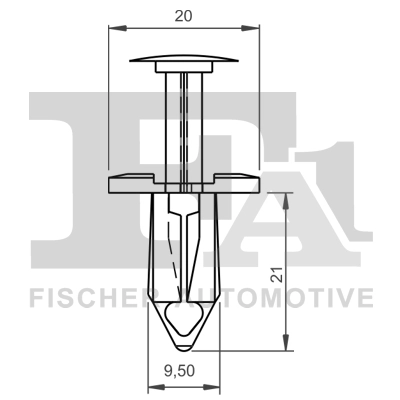 11-20020.25 FA1/FISCHER Зажим, молдинг / защитная накладка (фото 1)