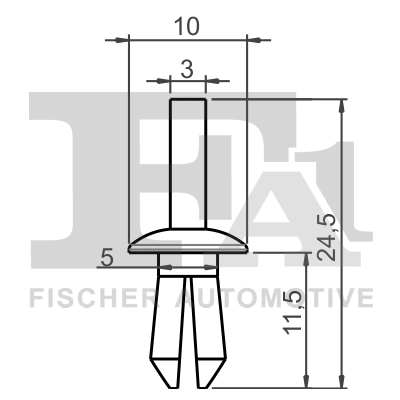 11-20002.5 FA1/FISCHER Зажим, молдинг / защитная накладка (фото 1)
