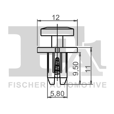 11-30002.5 FA1/FISCHER Зажим, молдинг / защитная накладка (фото 1)