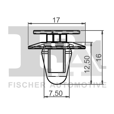 21-40014.25 FA1/FISCHER Зажим, молдинг / защитная накладка (фото 2)