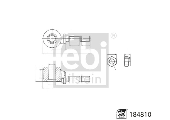 184810 FEBI Тяга / стойка, стабилизатор (фото 1)