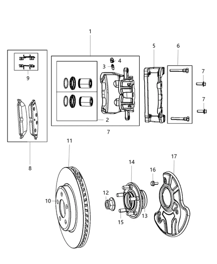 68147681AB CHRYSLER Pad kit (фото 3)