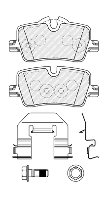 FDB5278 FERODO Комплект тормозных колодок, дисковый тормоз (фото 1)