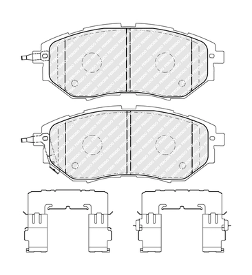 FDB5393 FERODO Комплект тормозных колодок, дисковый тормоз (фото 2)