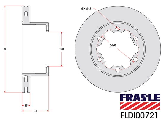 FLDI00721 FRAS-LE Тормозной диск (фото 2)
