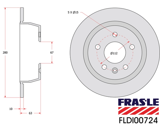 FLDI00724 FRAS-LE Тормозной диск (фото 2)