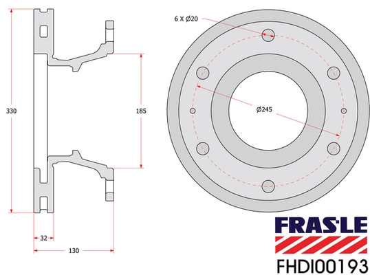 FHDI00193 FRAS-LE Тормозной диск (фото 2)