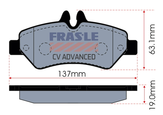 PD/663-CV FRAS-LE Комплект тормозных колодок, дисковый тормоз (фото 1)