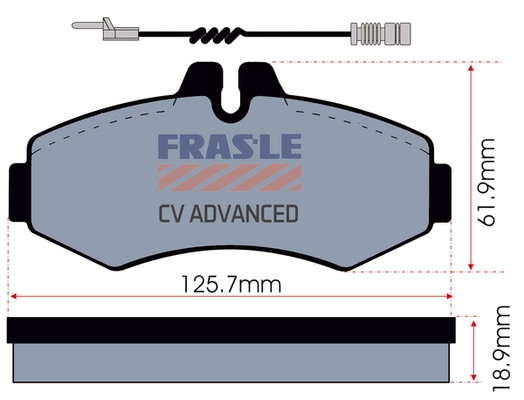 PD/118-A-CV FRAS-LE Комплект тормозных колодок, дисковый тормоз (фото 1)