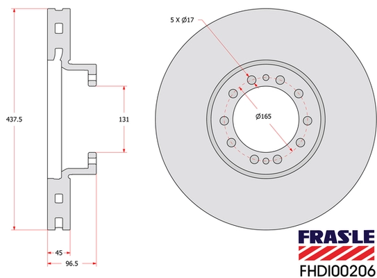 FHDI00206 FRAS-LE Тормозной диск (фото 2)