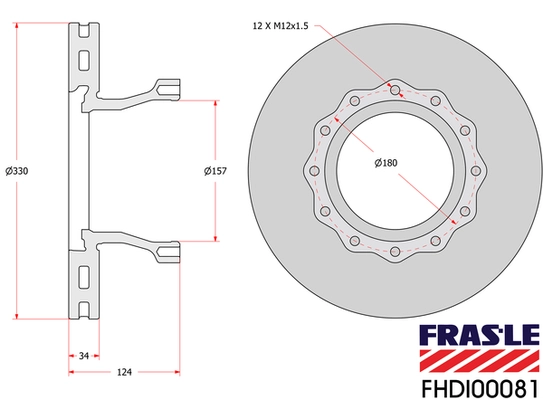 FHDI00081 FRAS-LE Тормозной диск (фото 3)