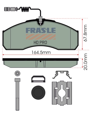 PD/208-A-K026-HD FRAS-LE Комплект тормозных колодок, дисковый тормоз (фото 1)