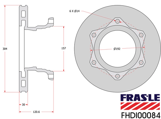 FHDI00084 FRAS-LE Тормозной диск (фото 2)