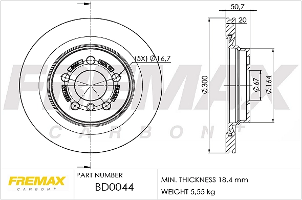 BD-0044 FREMAX Тормозной диск (фото 3)