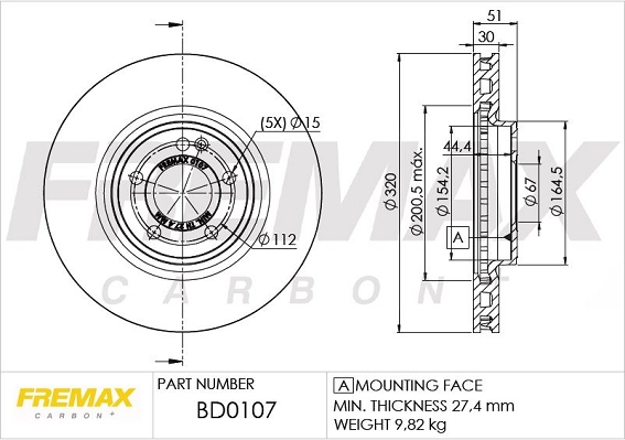 BD-0107 FREMAX Тормозной диск (фото 1)