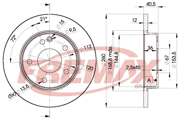 BD-0112 FREMAX Тормозной диск (фото 3)