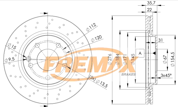 BD-0115 FREMAX Тормозной диск (фото 3)