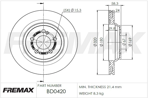 BD-0420 FREMAX Тормозной диск (фото 2)