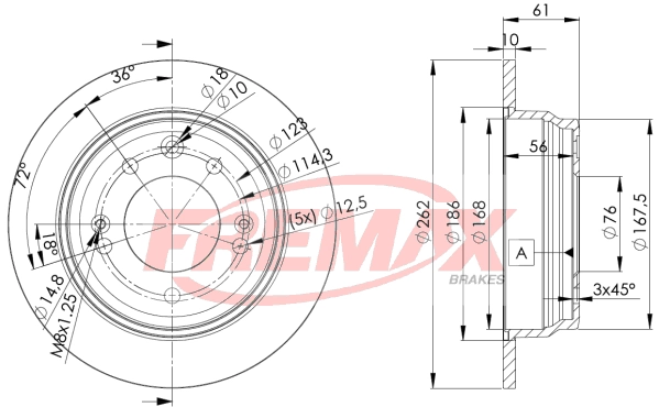 BD-0581 FREMAX Тормозной диск (фото 3)