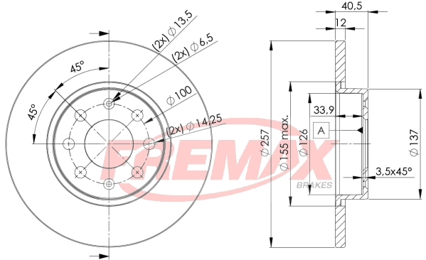 BD-0918 FREMAX Тормозной диск (фото 1)