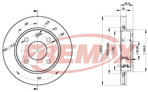 BD-1064 FREMAX Тормозной диск (фото 3)