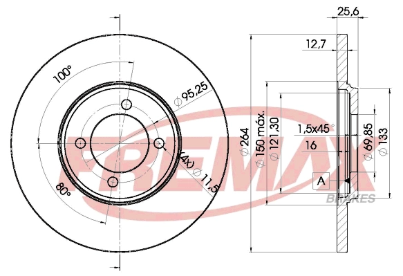 BD-1505 FREMAX Тормозной диск (фото 3)