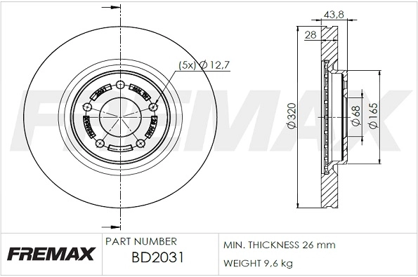 BD-2031 FREMAX Тормозной диск (фото 3)