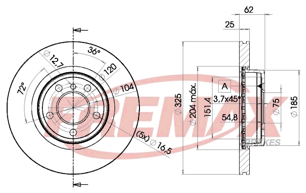 BD-2217 FREMAX Тормозной диск (фото 1)