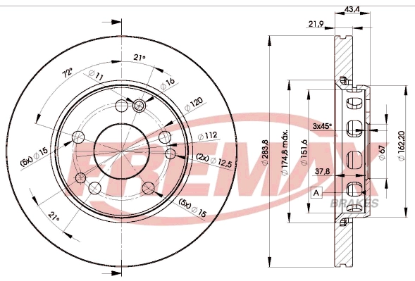 BD-2312 FREMAX Тормозной диск (фото 3)