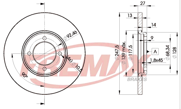 BD-2375 FREMAX Тормозной диск (фото 1)