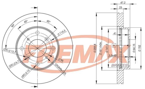 BD-2584 FREMAX Тормозной диск (фото 3)