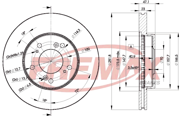 BD-2586 FREMAX Тормозной диск (фото 3)