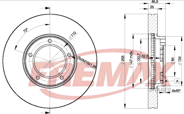 BD-2609 FREMAX Тормозной диск (фото 3)