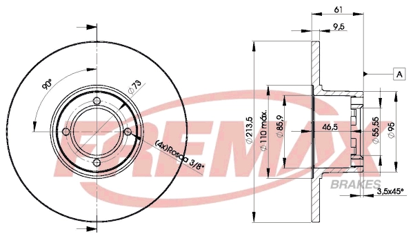 BD-2612 FREMAX Тормозной диск (фото 3)