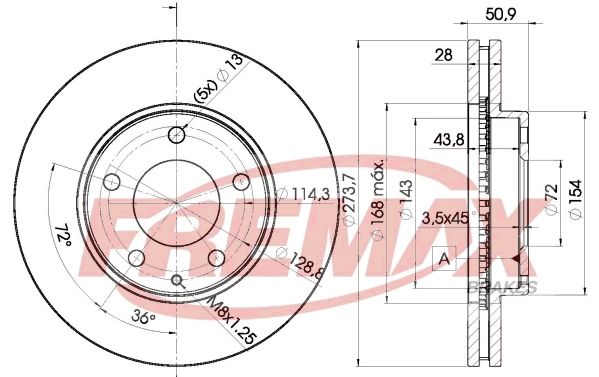 BD-2671 FREMAX Тормозной диск (фото 3)