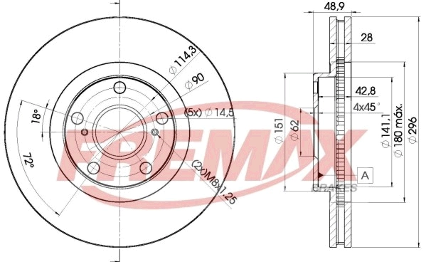 BD-2820 FREMAX Тормозной диск (фото 3)