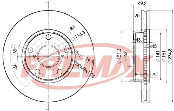 BD-2878 FREMAX Тормозной диск (фото 3)