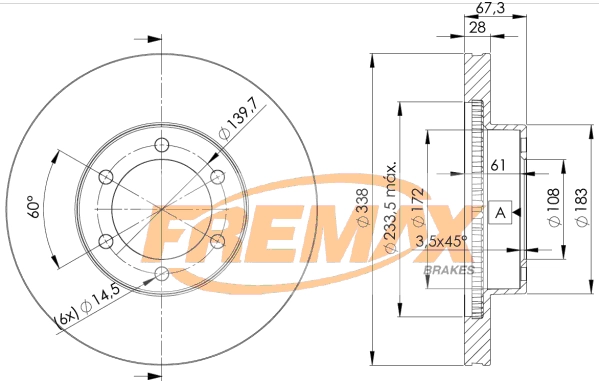 BD-2918 FREMAX Тормозной диск (фото 1)