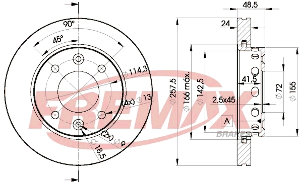 BD-3248 FREMAX Тормозной диск (фото 1)