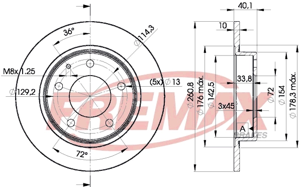 BD-3259 FREMAX Тормозной диск (фото 3)