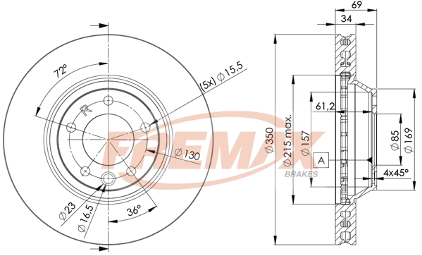 BD-3324 FREMAX Тормозной диск (фото 3)