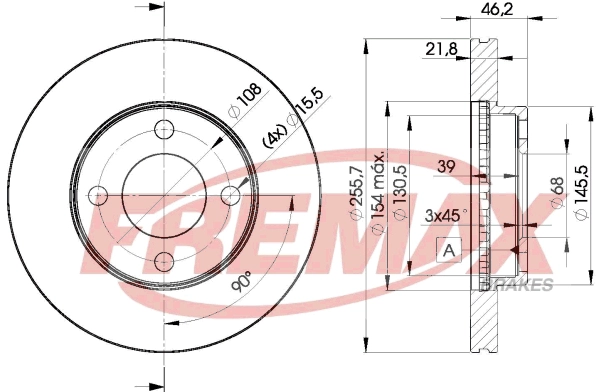 BD-3633 FREMAX Тормозной диск (фото 1)